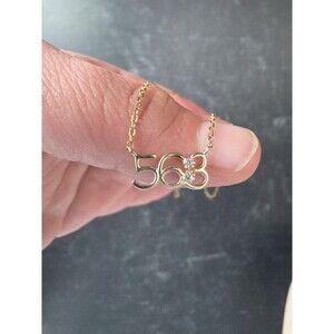 925 Sterling Silver Vermeil Clear CZ Accent "568" Adjustable Pendant Necklace